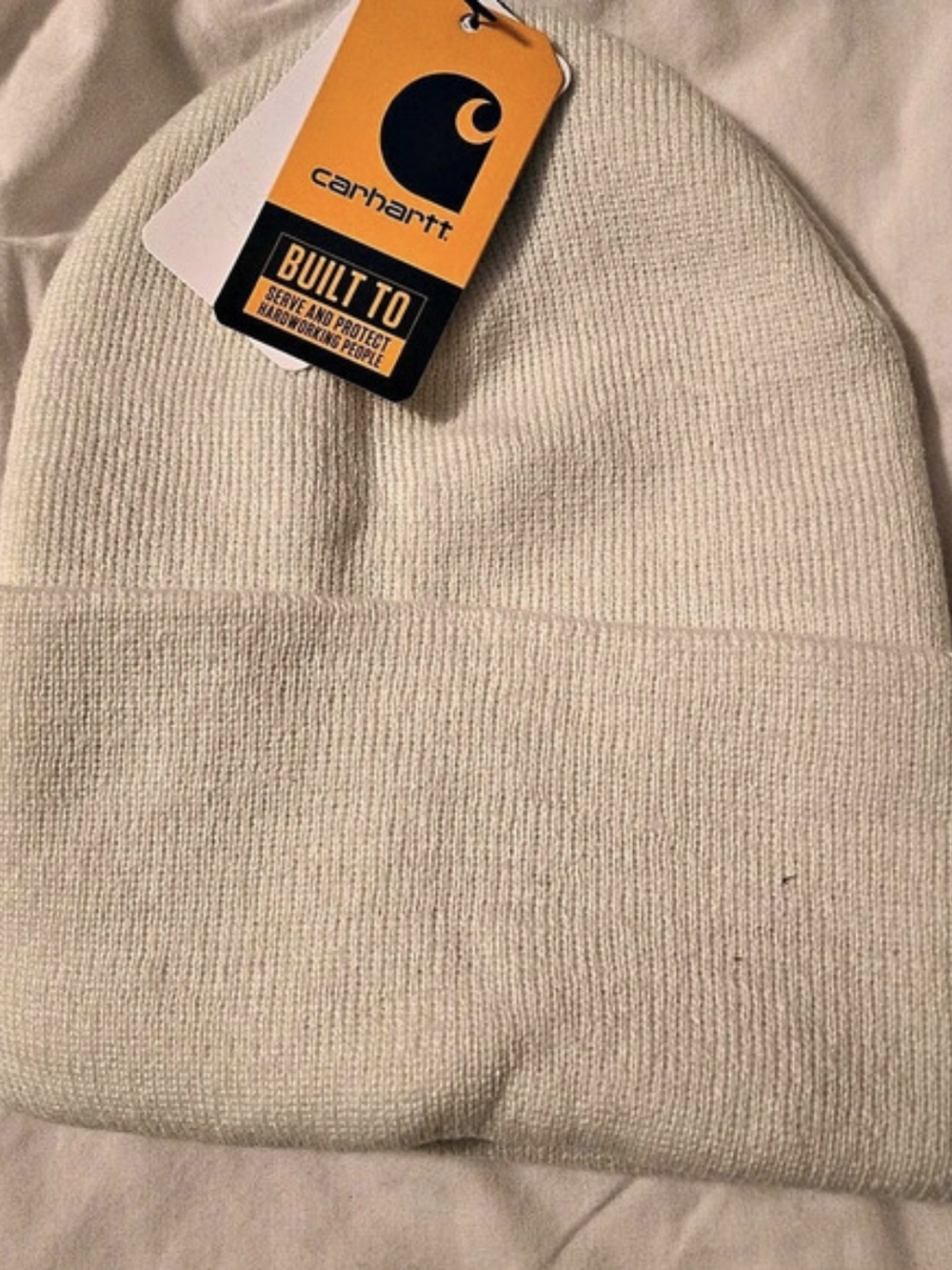 Carhartt A18 Knit Beanie in Cream NWT